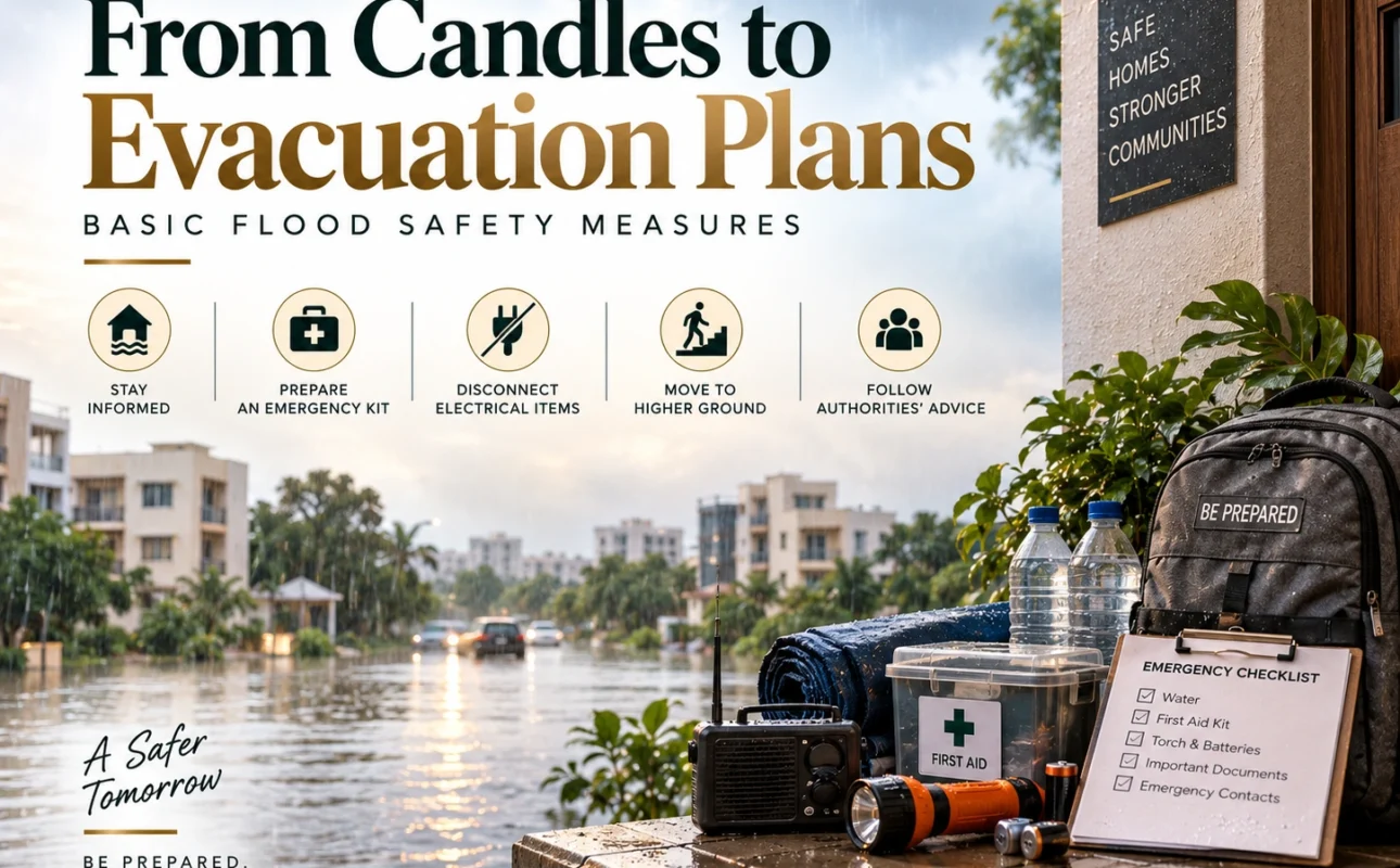 Flood safety measures and home preparedness during heavy rain