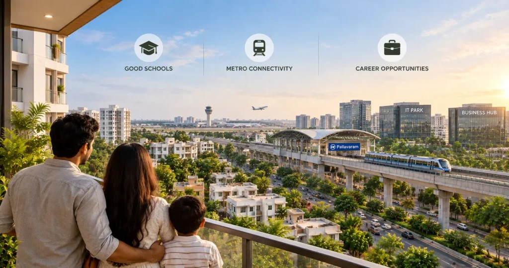 First time home buyer in Pallavaram choosing an apartment