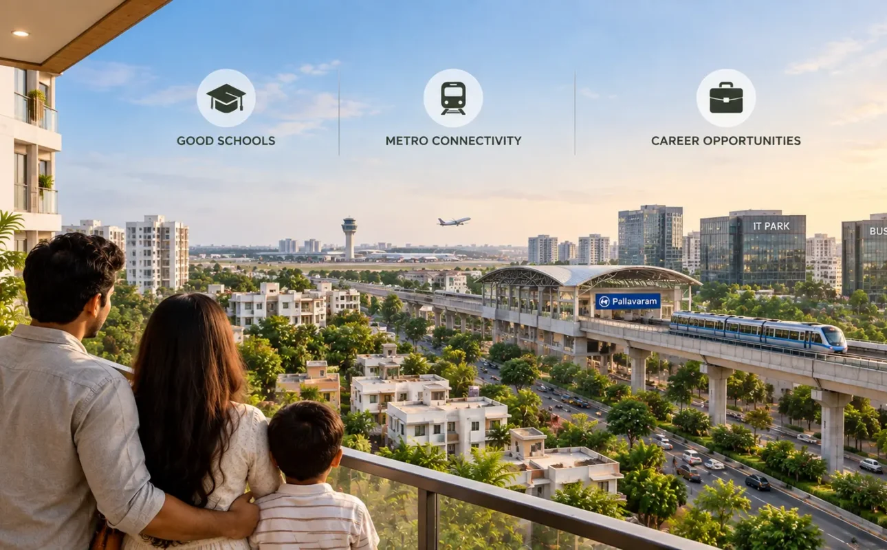 First time home buyer in Pallavaram choosing an apartment