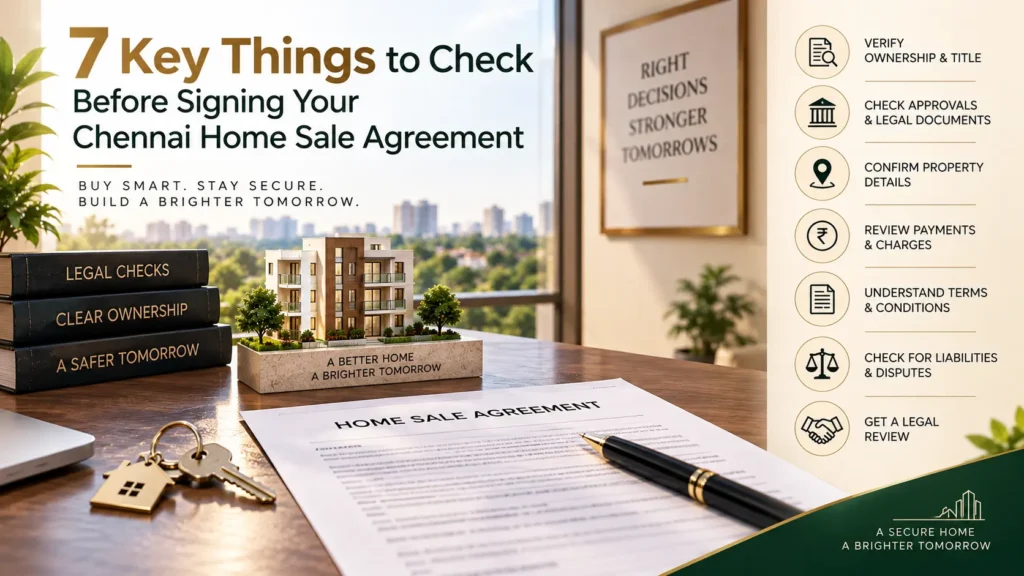 Property sale agreement checklist for Chennai homebuyers