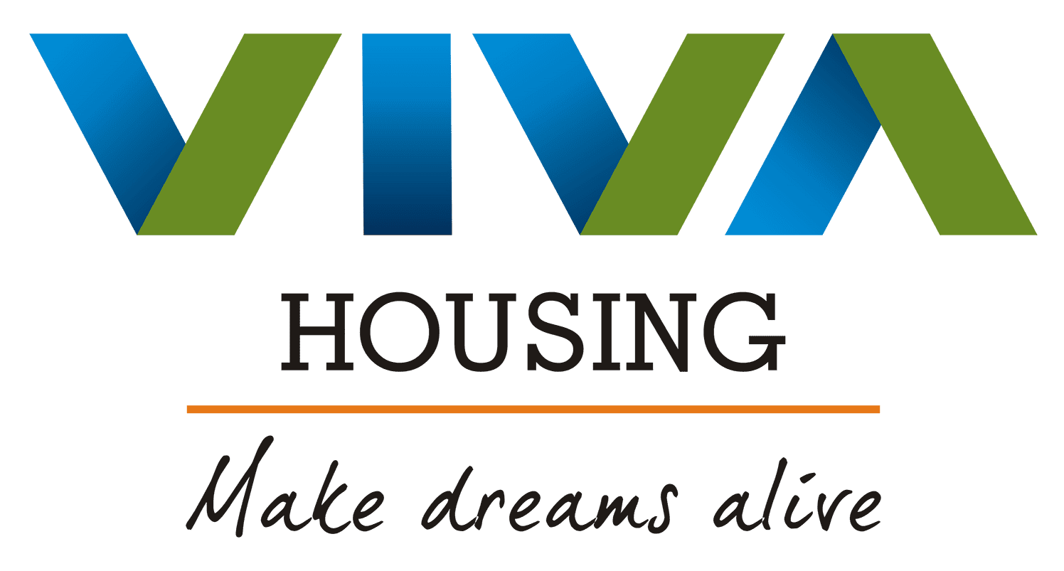 Modern residential housing project by Viva Housing with lush green surroundings.