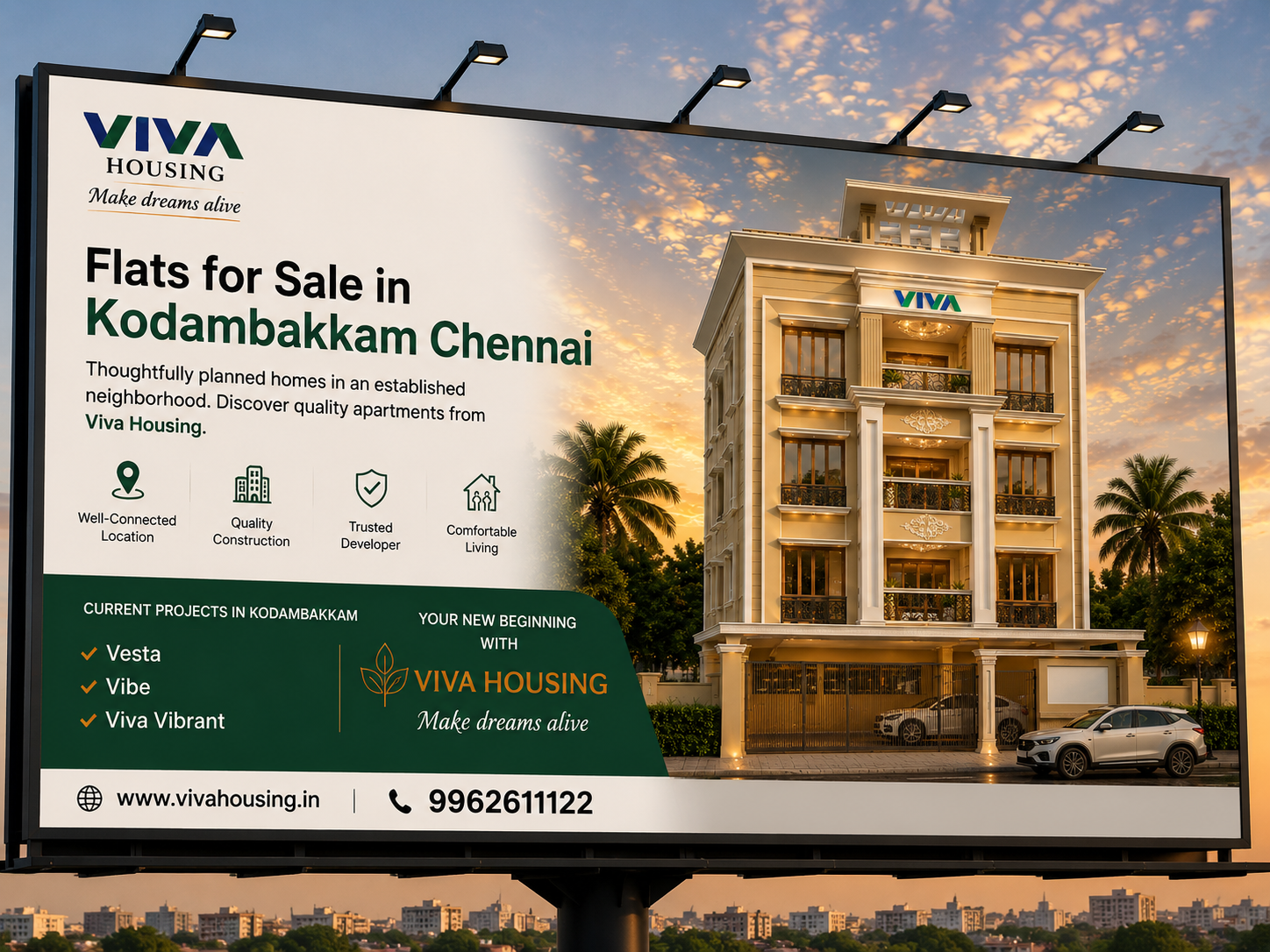 Flats for sale in Kodambakkam Chennai by Viva Housing