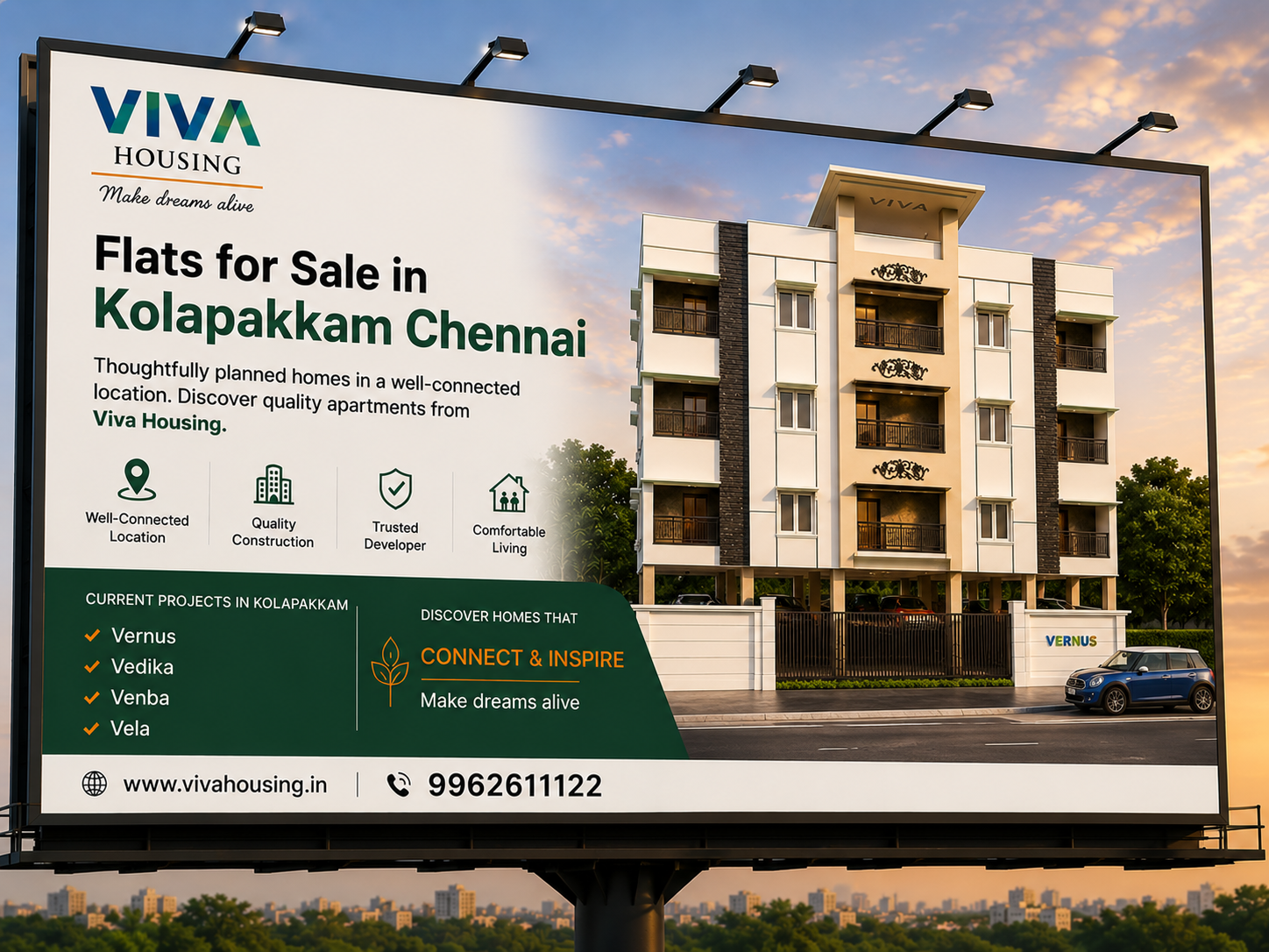Flats for sale in Kolapakkam Chennai by Viva Housing