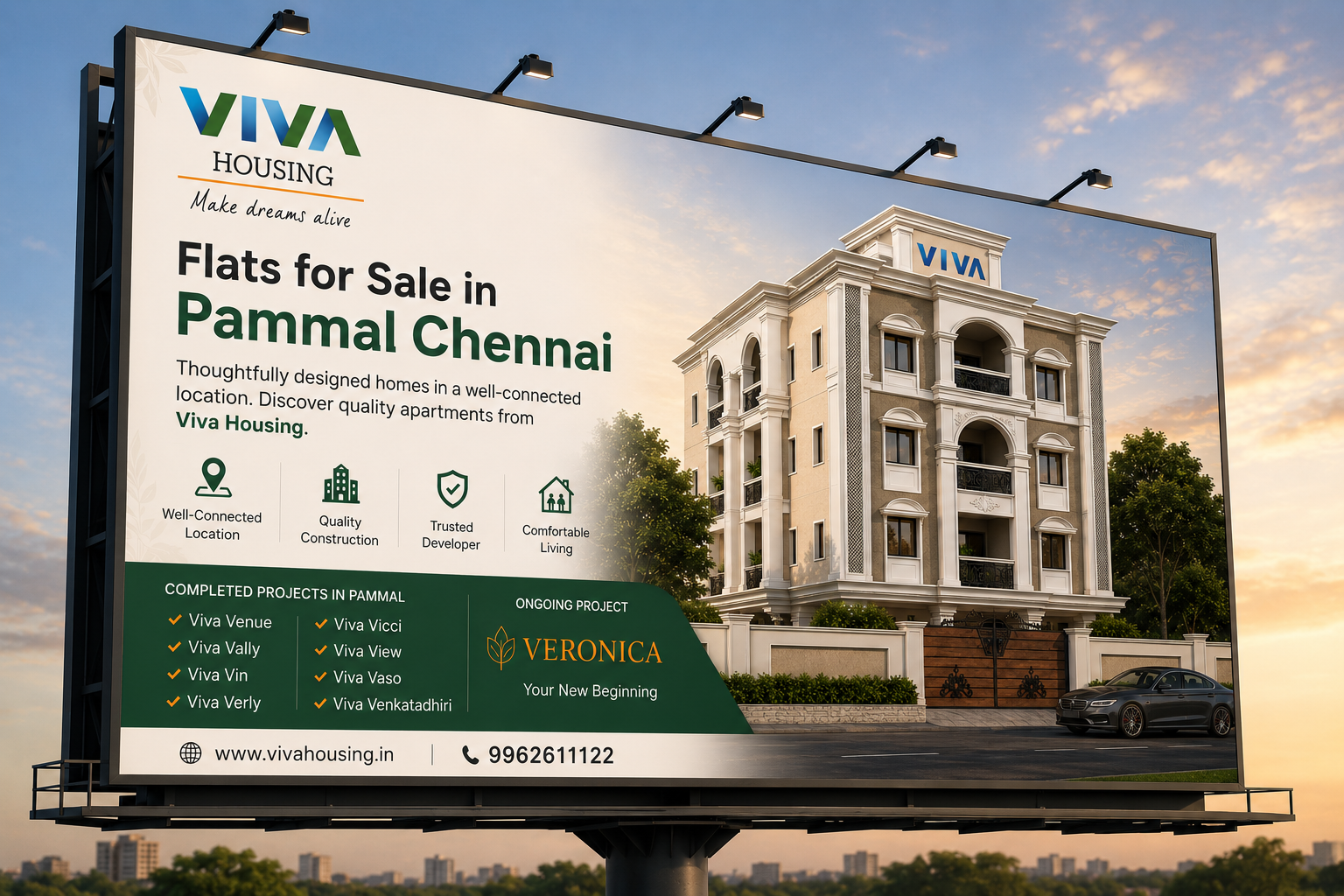 Flats for sale in Pammal Chennai by Viva Housing