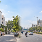 Side-by-side view of apartment neighbourhoods representing Pammal and Pallavaram in Chennai