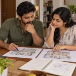 Indian homebuyers compare apartment floor plans and location notes